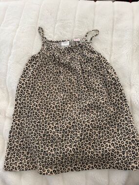 Zara Leopard Print Spaghetti Strap Dress - Tan and Black